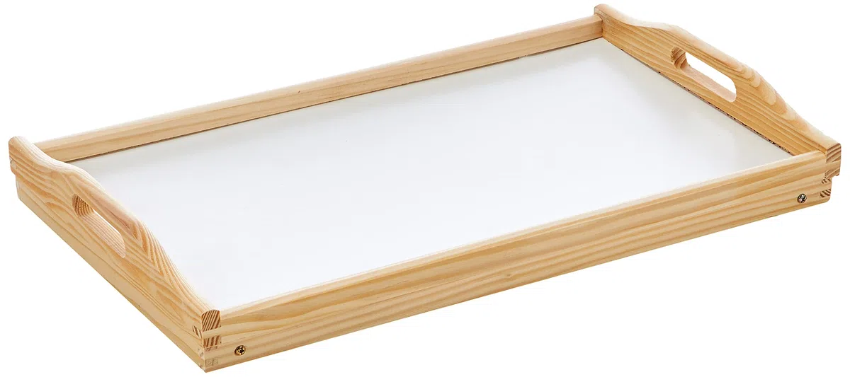 Zeller 24038 Vassoio da Letto, Legno, Beige, 50x30x24.5 cm