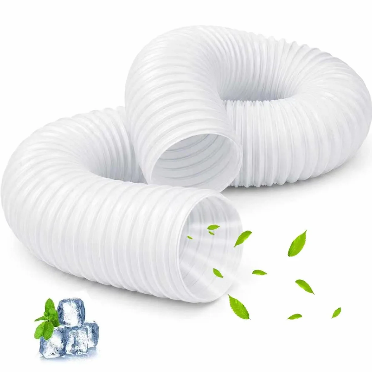 Tubo di scarico, 150 mm di diametro, 2 m di lunghezza, tubo di scarico in PVC, per aria condizionata, per asciugatrici, cappa aspirante