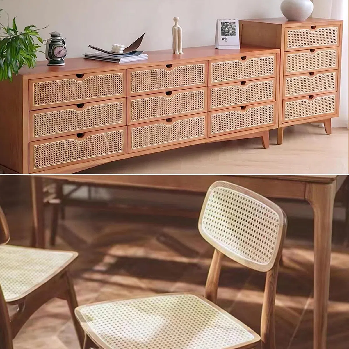 Rotolo di nastro in rattan, rete di vimini viennese, resistente alla muffa, in rattan intrecciato a nido d'ape fai da te (colore legno, 1 m x 40 cm)