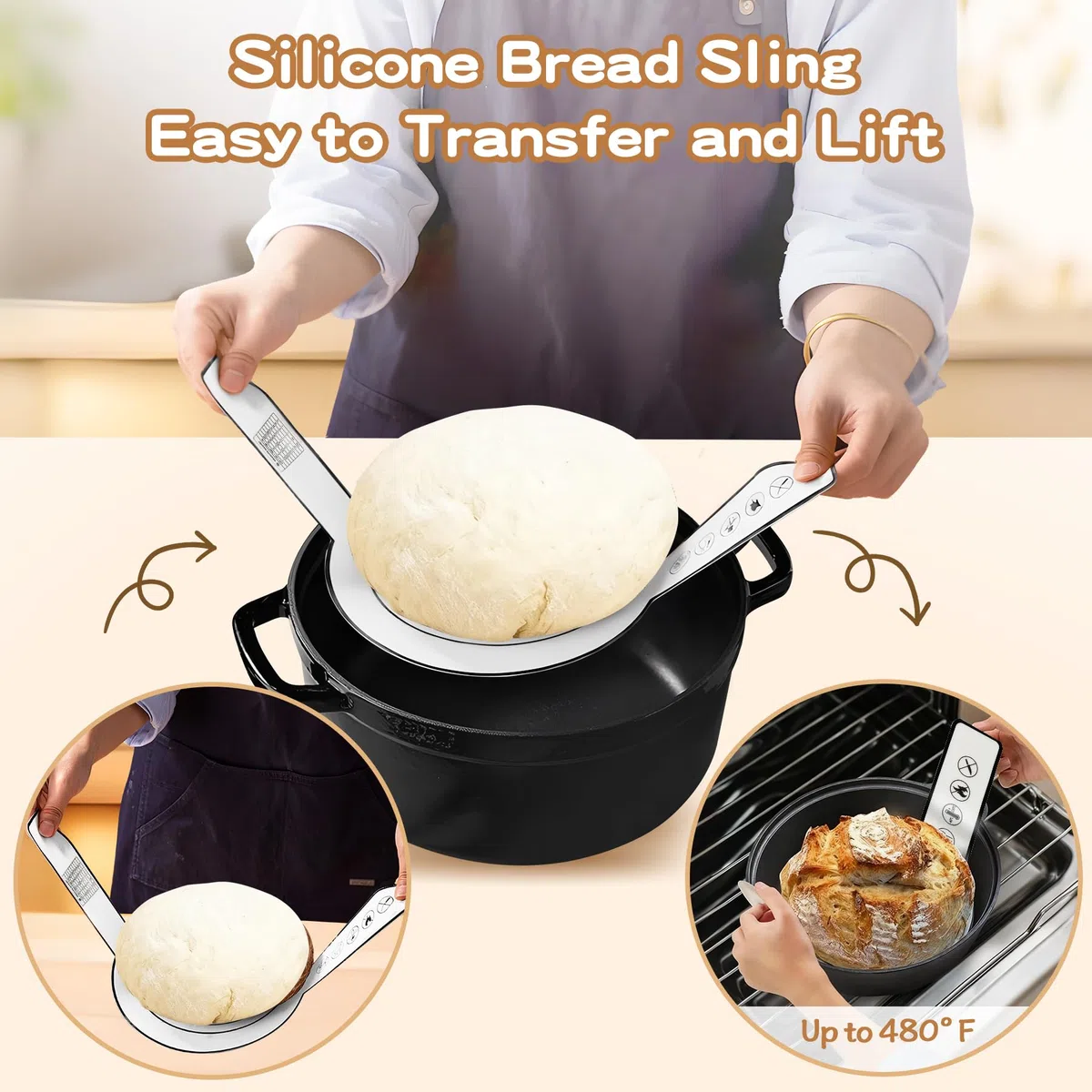 Set di cestini per la lievitazione del pane, cestini rotondi in cotone da 23 cm e 25 cm, set di pasta madre, barattolo di fermentazione da 730 ml, accessori per la cottura del pane - kit di avviamento