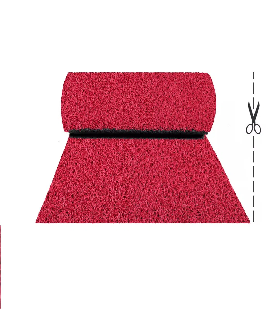 Generico TAPPETO PROFESSIONALE PVC ricciolo (specifico esterni ed incavi) altezza rotolo cm 120 spessore 15mm 5,9Kg/Mquadro CE N1907/2006 sostanze non potenzialmente pericolose (ROSSO, 60x100 Cm)