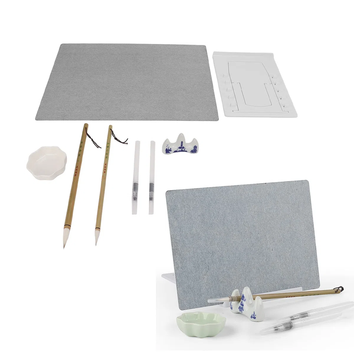 Water Doodle Mat Tavolo da disegno Acqua trasparente Scrittura PP Piastra inferiore riutilizzabile Supporto pieghevole Buddha Meditation Art Board per l'apprendimento