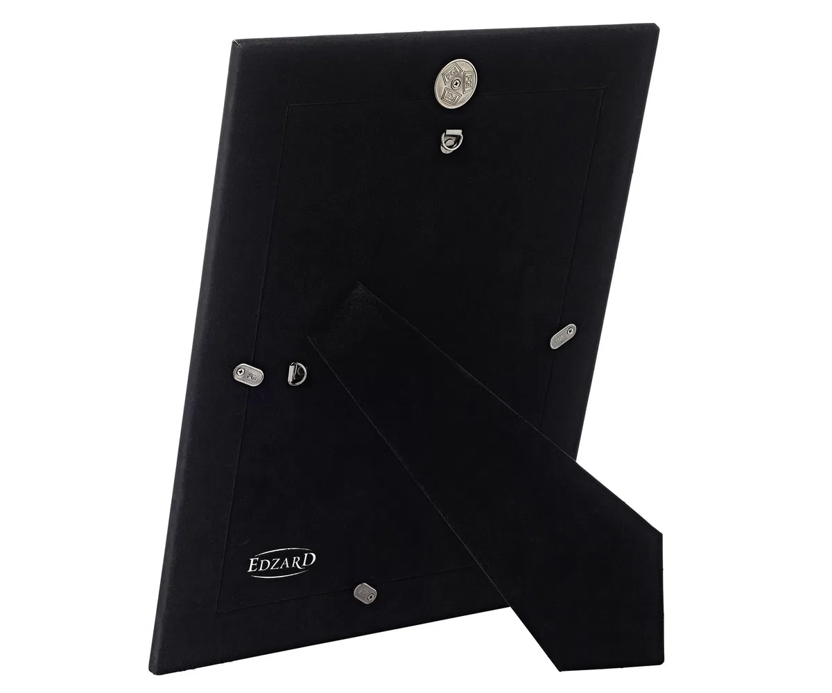 Edzard Cornice portafoto Gela (DIN A4 = 21 x 29,7 cm), placcata in argento, con 2 ganci, cornice in argento in formato verticale e orizzontale