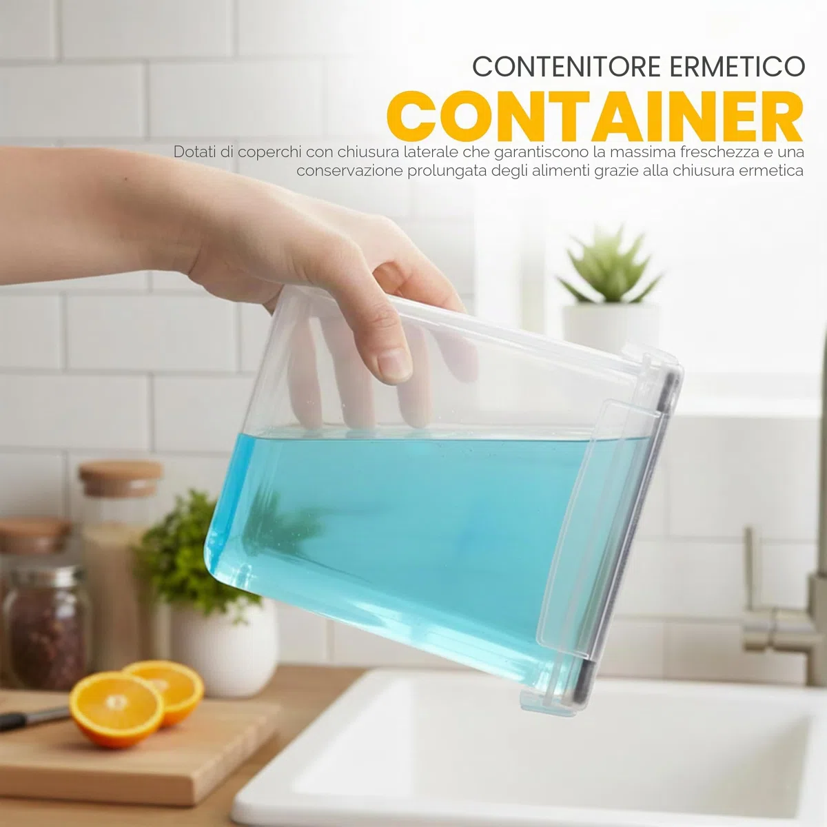 KICHLY, contenitori ermetici per alimenti con coperchi (confezione da 24) - Organizzatori e contenitori per dispensa - Contenitori per dispensa o cucina senza BPA - Ideali per cereali, farina