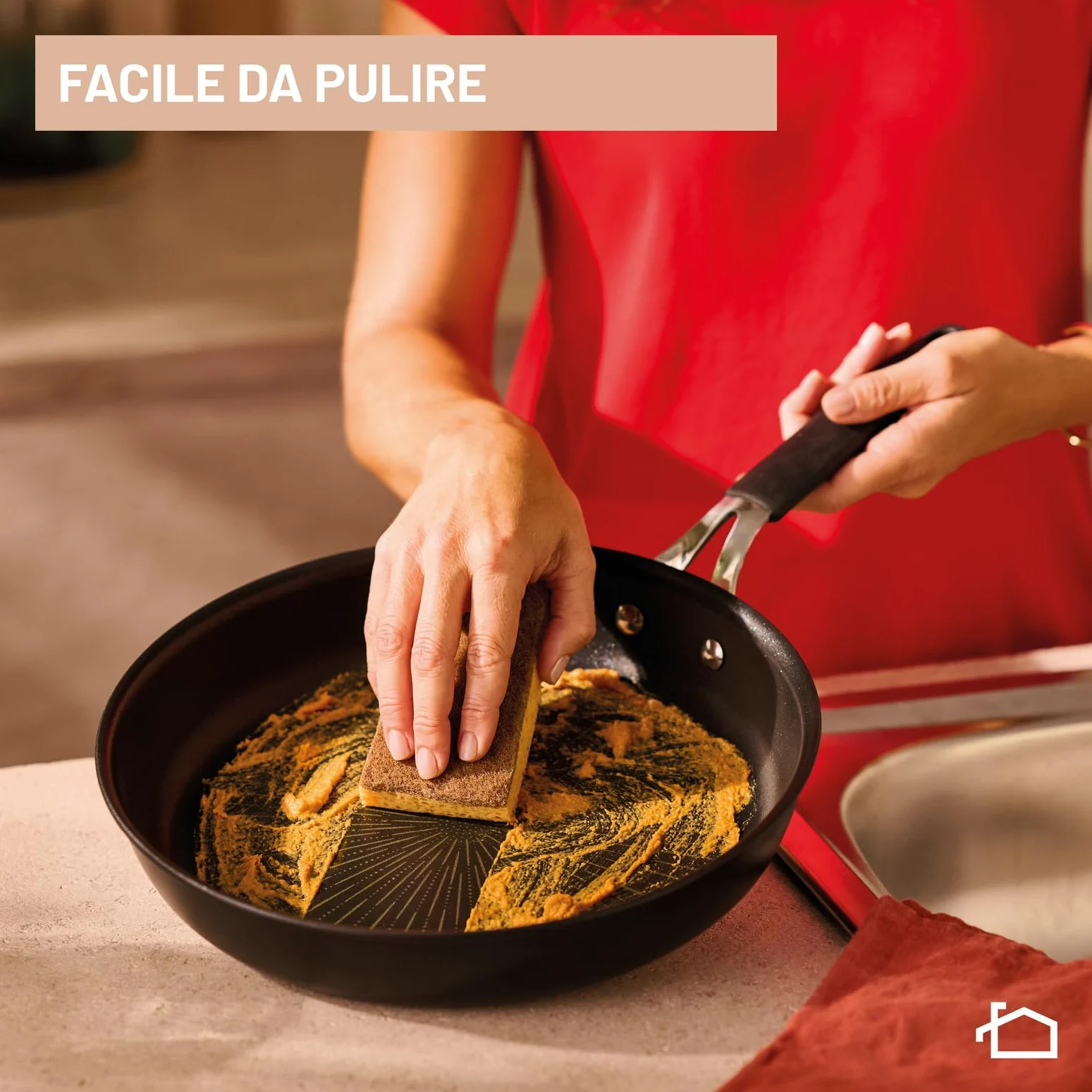 Lagostina Tempra, Casseruola Fonda a Manico Lungo 16 cm, Rivestimento Titanium Antiaderente Antigraffio e Fondo in Acciaio Inox, Manico Rivettato, per Tutte le Fonti di Calore Inclusa Induzione