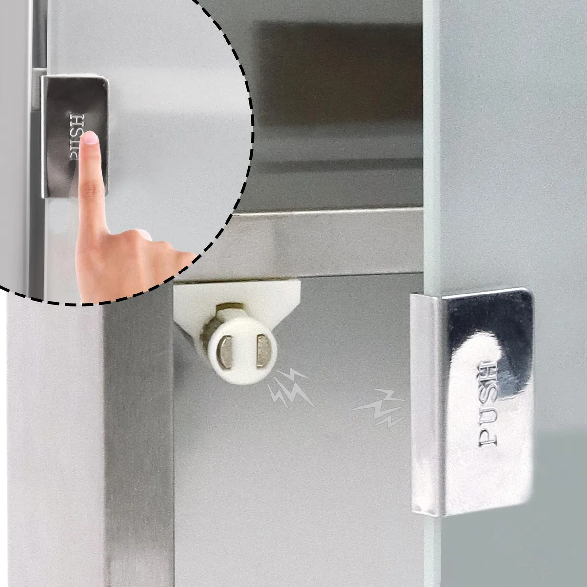 FIVMEN Armadio per medicinali in acciaio inox, con 2 scomparti, per farmacie, da appendere con porta in vetro e 2 chiavi, armadietto per medicinali, 30 x 30 cm