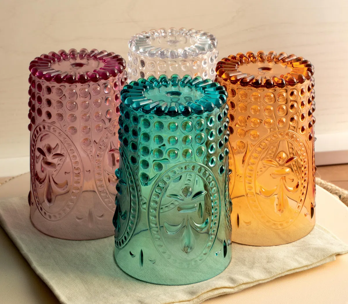 H&H Collezione Magic – Set di12 Bicchieri in Acrilico Colorato, 250 ml, Perfetti per Bordo Piscina, Terrazze, Feste All'Aperto e Camper, Resistente e Leggero, Design Elegante e Funzionale