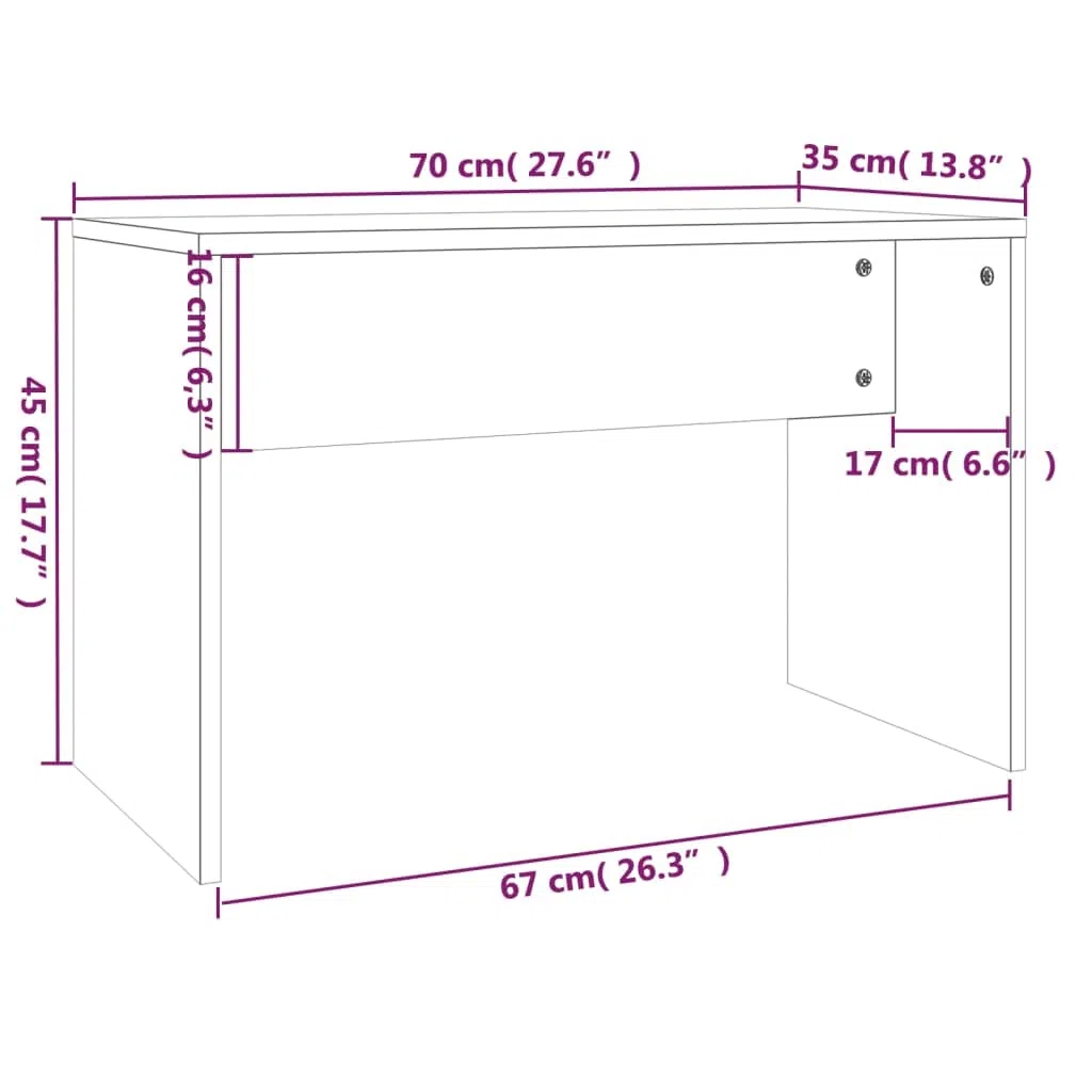 vidaXL Sgabello moderno in bianco lucido – robusta struttura in legno ingegnerizzato – versatile per camera da letto, soggiorno e guardaroba – facile da montare