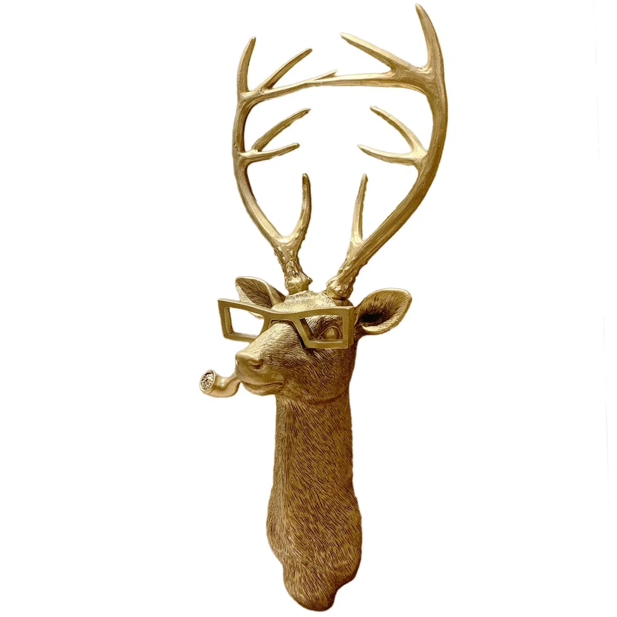 Testa di animale decorazione da parete, testa di cervo finta, sculture di animali, decorazione da parete in resina, decorazione da parete per soggiorno, camera da letto, cucina, regalo, cervo
