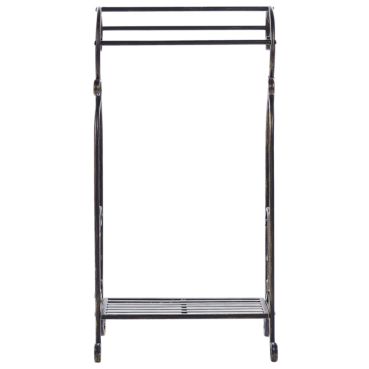 Porta asciugamani da bagno a 3 binari stile vintage nero