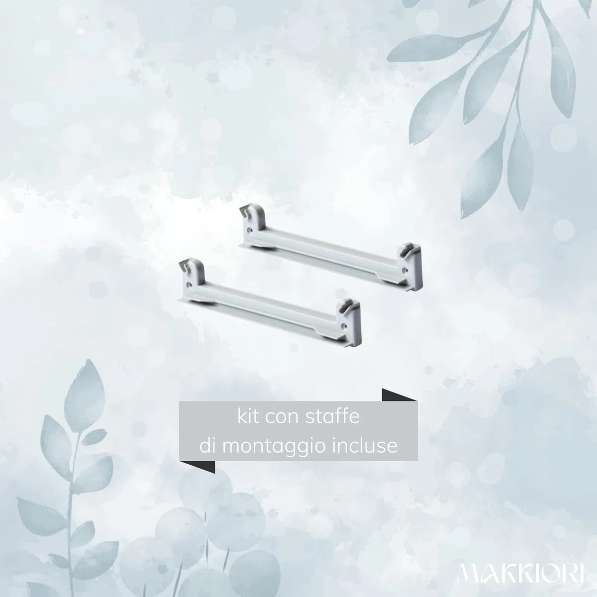 MAKKIORI Kit Scolapiatti con Telaio | Griglia piatti e bicchieri con Vaschetta Raccogligoccie per Pensili Cucina | Acciaio cromato | Kit Telaio con Staffe (86 cm per pensile 90)