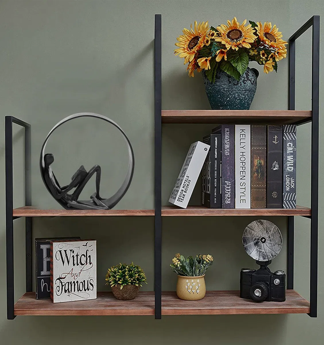 Statuette e statue di lettura, oggetti decorativi per librerie, scultura in metallo in ghisa, regalo per gli amanti dei libri, decorazione per scaffali di arte moderna, accessori per la