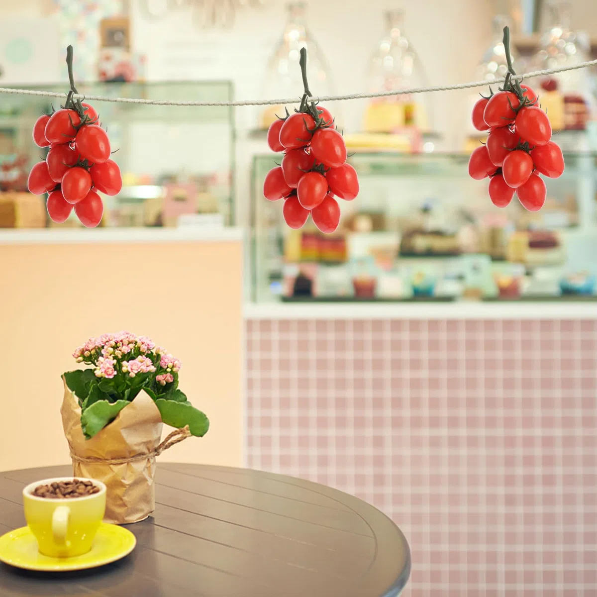 FUOYLOO Pomodori Sintetici Decorativi in Schiuma per Arredamento Casa Effetto Realistico, per Decorazioni Natalizie e Scenografie Fotografiche