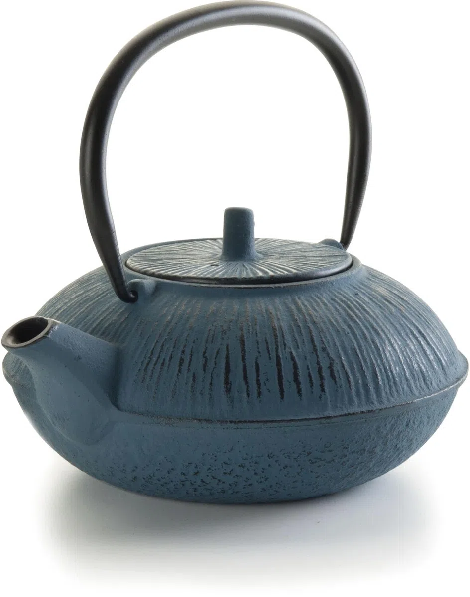 Teiera in ghisa, colore: blu
