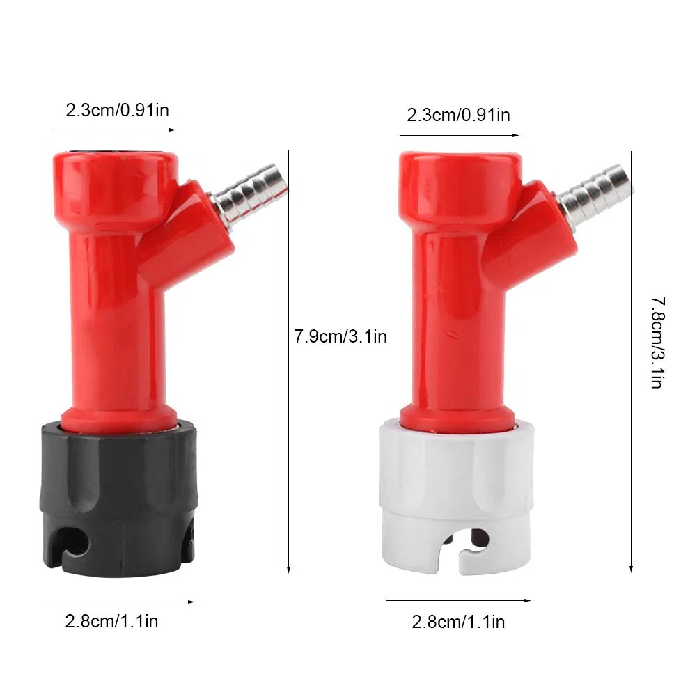 2 PCS 1/4 "Attacco per Blocco Tallone Corny Keg Fitting Part Gas Liquido Set di Disconnessioni Rapide Kit Dell'Accoppiatore del Connettore Home Brewing per Coke Kegs