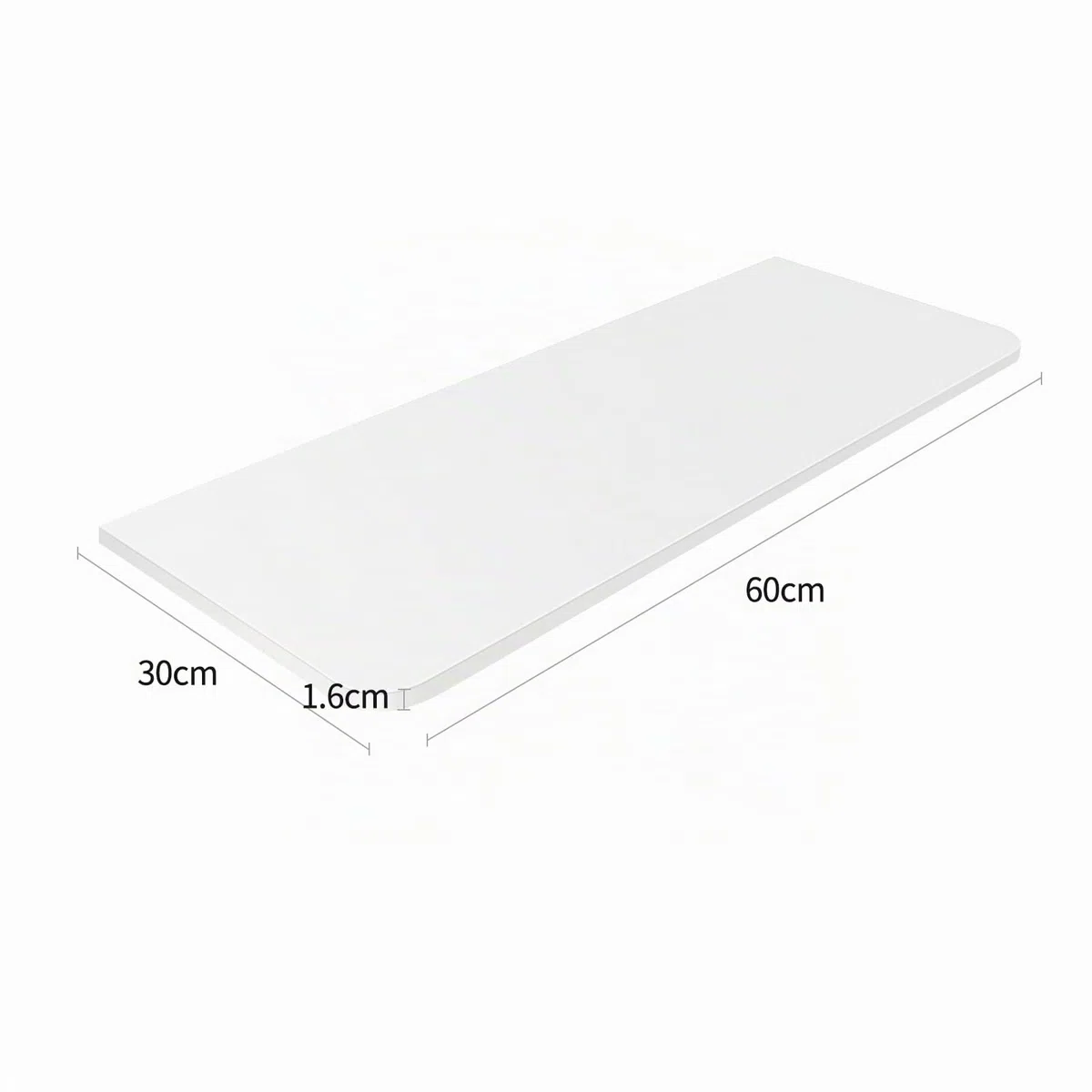 Tavolo da pranzo pieghevole invisibile, scrivania galleggiante per computer, toeletta a muro pieghevole, tavolo da bucato (60 * 30 * 1,6 cm - Bianco)