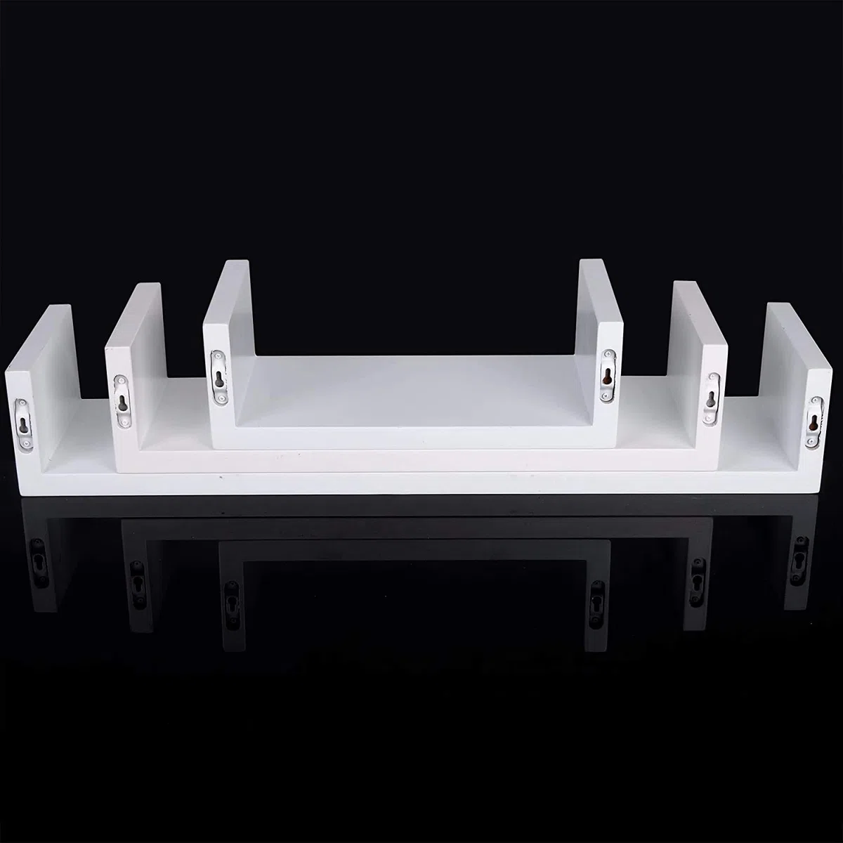 WOLTU Mensole da Muro Mensola a Cubo Scaffale Parete Decorazione per Cameretta Salotto Libreria CD Legno MDF Moderno 3 Pezzi Diametri Diversi Bianco RG9239ws