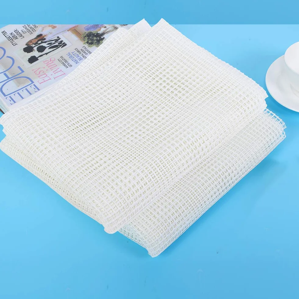 Tyenaza Panno a Rete per Maglieria, Tessuto a Rete per Tappeti, Rete Tela Bianco per Tappeti Fai da Te Mesh Artigianal per la casa Strumenti per Accessori(Mesh Cloth 150 * 100cm)