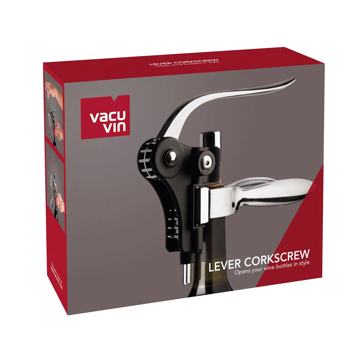 Cavatappi a Leva Vino Nero | Levatappi Automatico Orizzontale | Elegante Apribottiglie