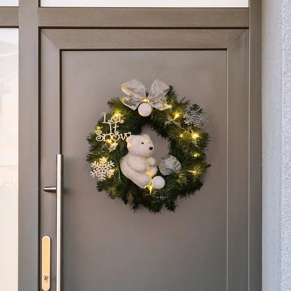 ARTECSIS Corona di Natale, porta da decorare, 40 cm, rami di albero artificiale