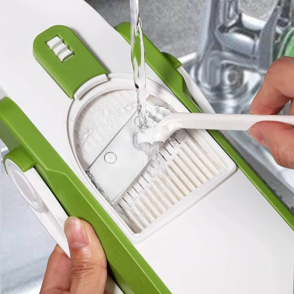 ONCE FOR ALL Mandolina Affettatrice di verdure Spessore regolabile Patate Cipolla Chopper Kitchen Chopping Artifact Multifunzionale Cutte (Burro verde)