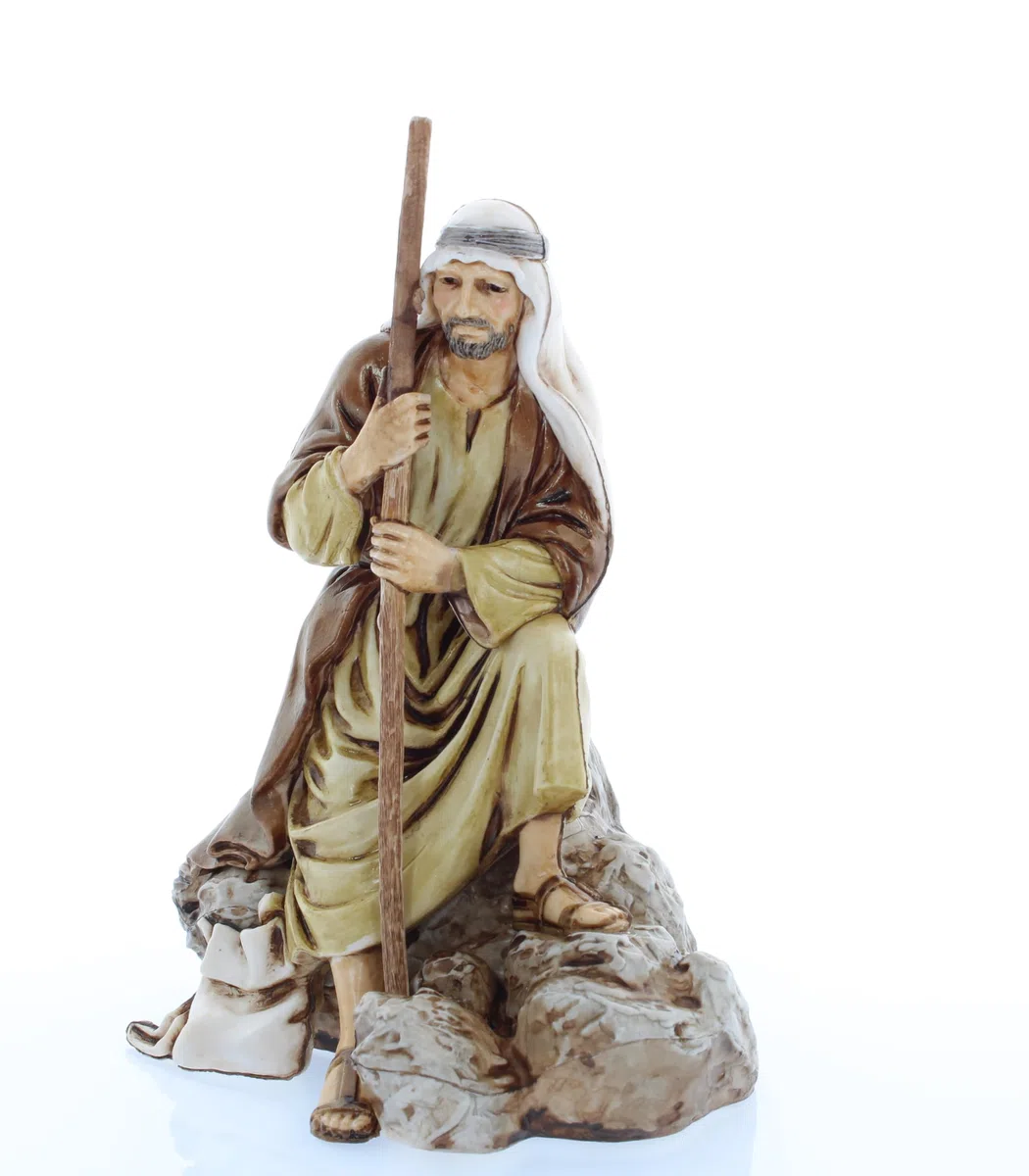 Moranduzzo Guardiano per Presepe da Cm 13 Scala 1:15 - Statuine Presepe Indistruttibili - Stile 700', Pittura Rifinita a Mano, Prodotto Ufficiale, Made in Italy, Scultore M. Landi