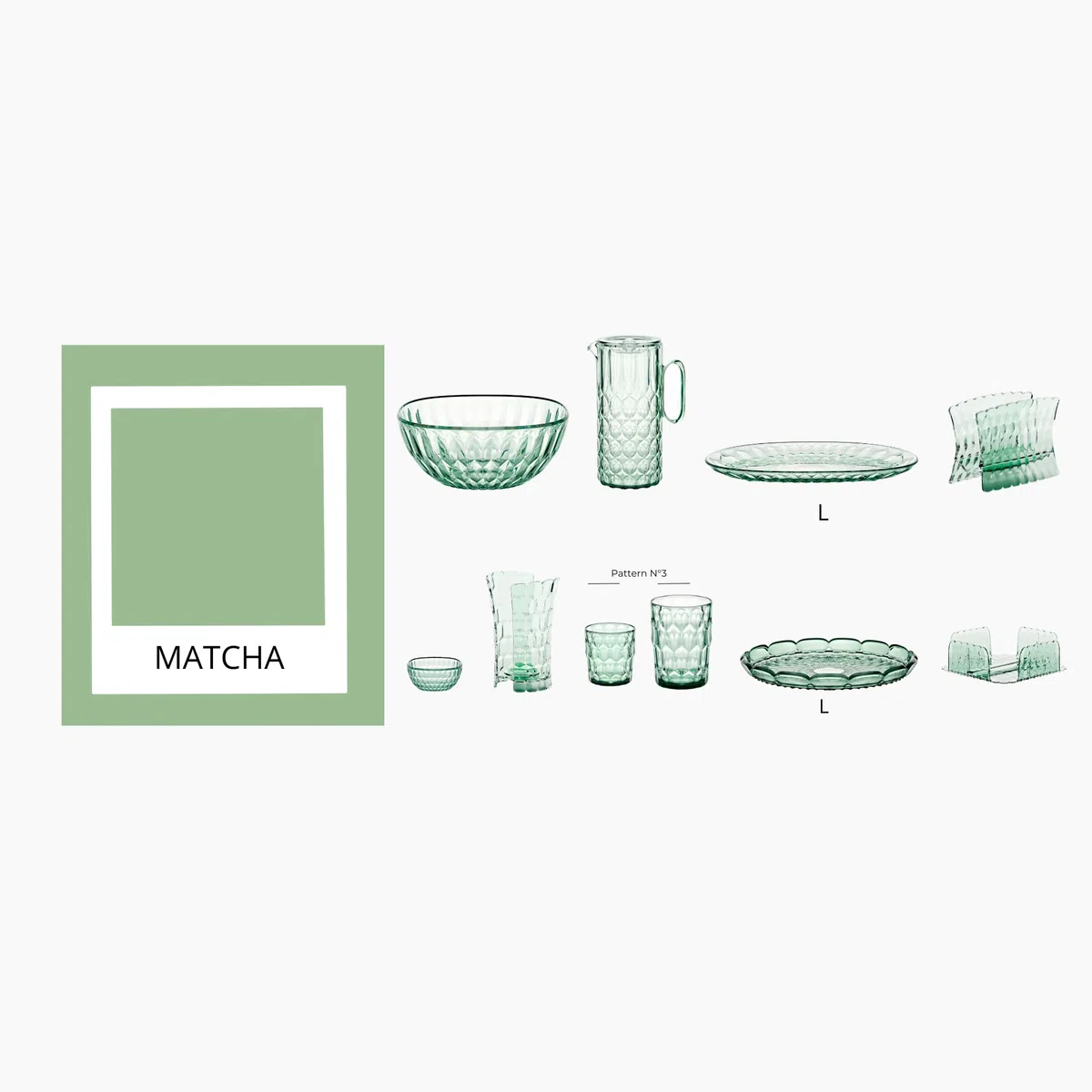 Guzzini - Vanity, contenitore Verde Matcha 30 cm in Bio-based SAN e Bio-based SMMA - ARIA