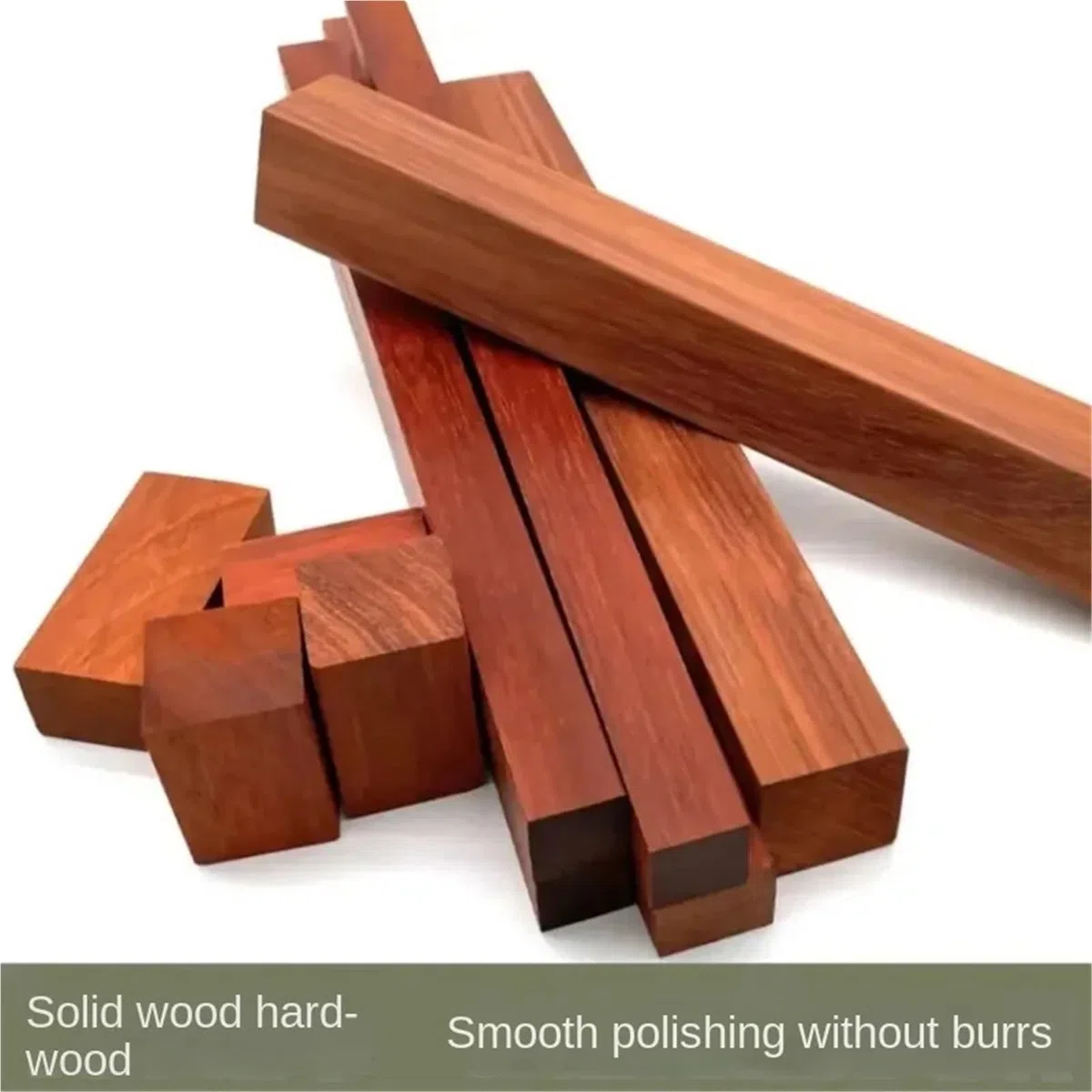 Bastoncini Legno Strisce lunghe di palissandro rosso, strisce quadrate in legno duro, fai da te, modellismo, intaglio(50x4x3cm)