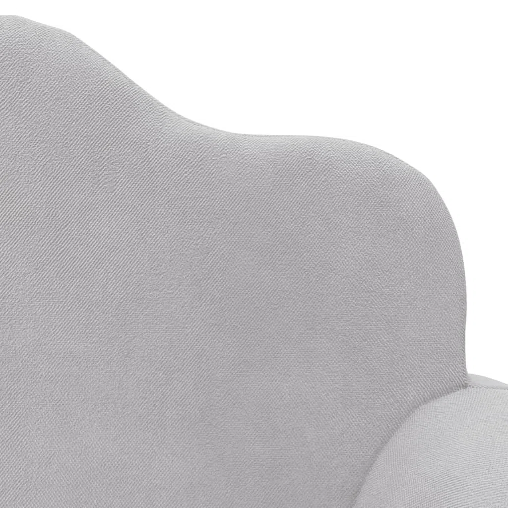 vidaXL Divano per Bambini a 2 Posti Grigio Chiaro in Morbido Peluche