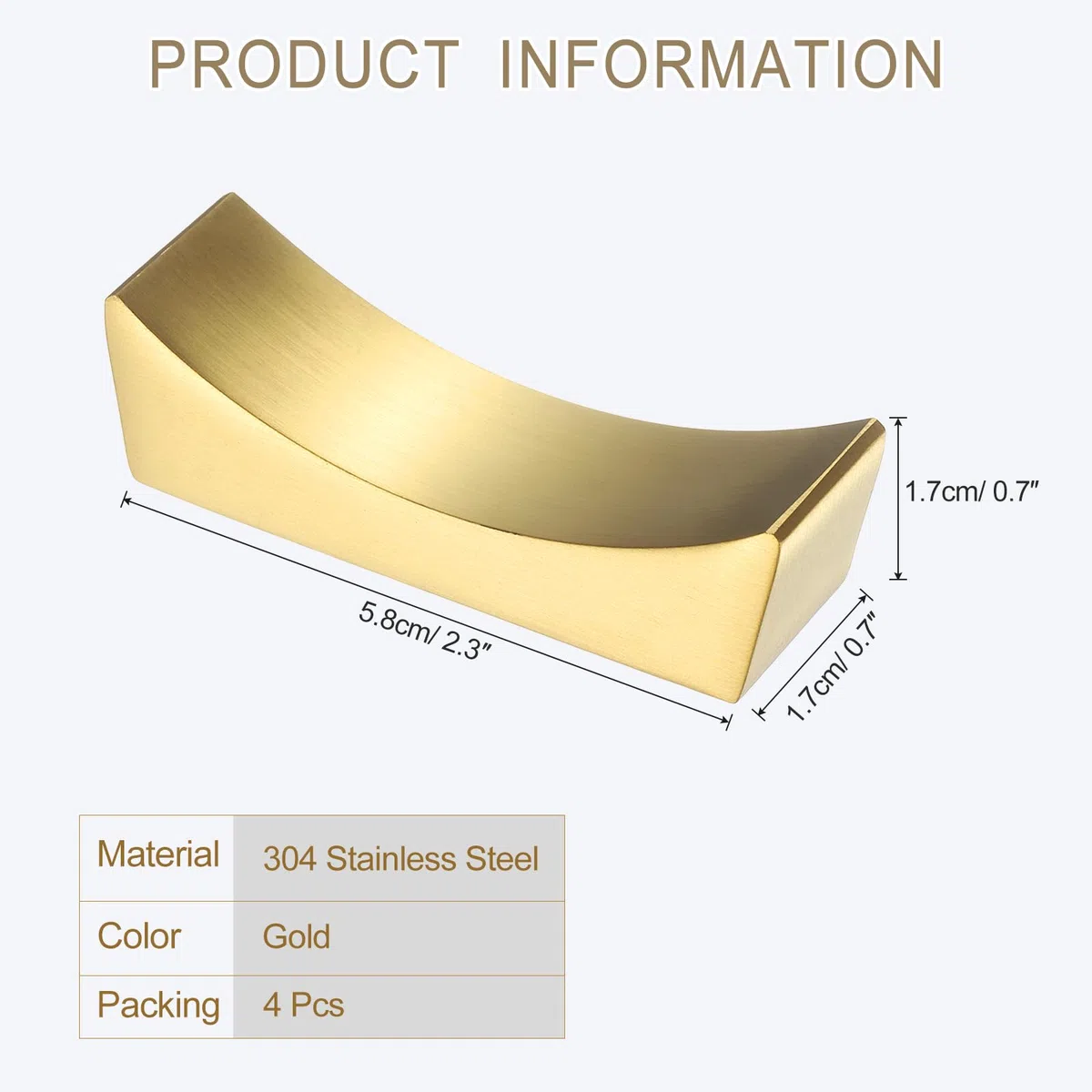 QUARKZMAN 8Pcs 304 Acciaio Inossidabile Supporto per Bacchette, Forma Curva Supporto per Bacchette Porta Coltelli per Piano di Lavoro per Tenere Bacchette Cucchiai Forchette Coltelli, Oro