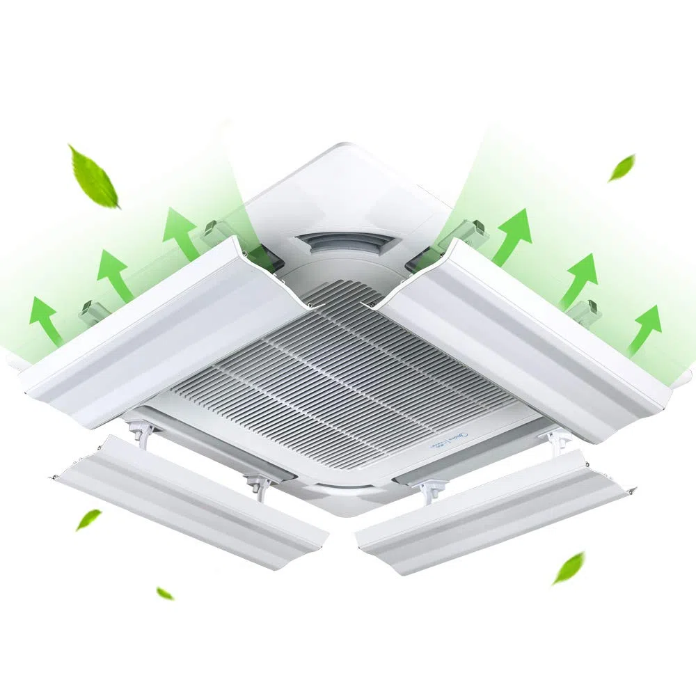 Deflettore del Condizionatore D'Aria per Il Condizionamento D'Aria Centrale del Soffitto,L'Angolo Regolabile,Facile Installazione,Prevenire Il Soffiaggio Diretto Dell'Aria(Una Fetta) (60cm)