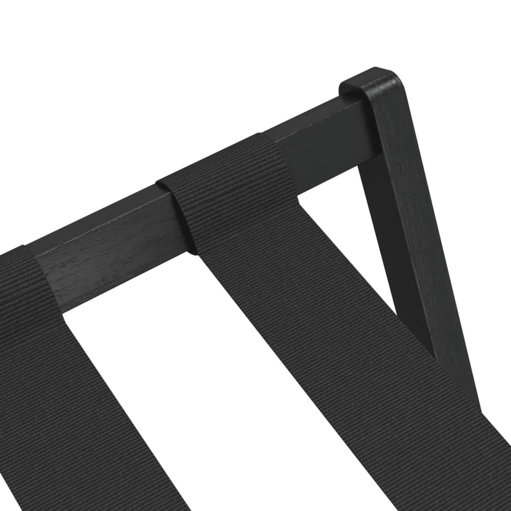 vidaXL Portabagagli Nero 68,5x38x58 cm in bambù