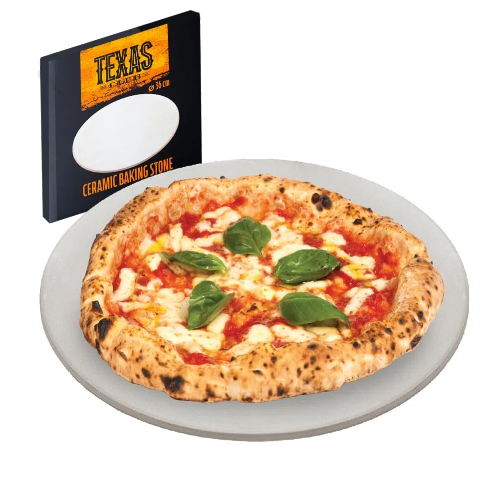 KAMADO BONO Pizza Baking Stone 30 cm Flat Ceramic Baking Stone per pizza
