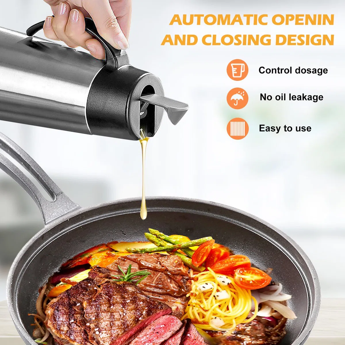 Salsiera termica in acciaio inox, 750 ml, con coperchio per auto, erogatore di olio in acciaio inox, ciotola per salsa argentata, vaso per salsa termica, tazza per olio d'oliva, crema e maionese