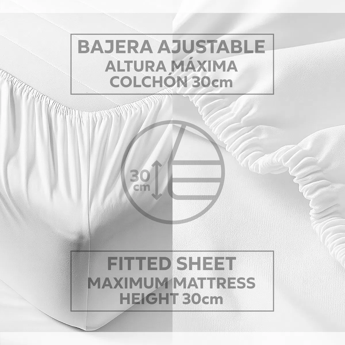 EasyCosy Set Lenzuola Matrimoniale 4 Pezzi 180x200 cm – Microfibra Spazzolata – con Lenzuolo sopra, Lenzuolo con Angoli e 2 Federe 50x75 cm. Bianco - Oeko-Tex