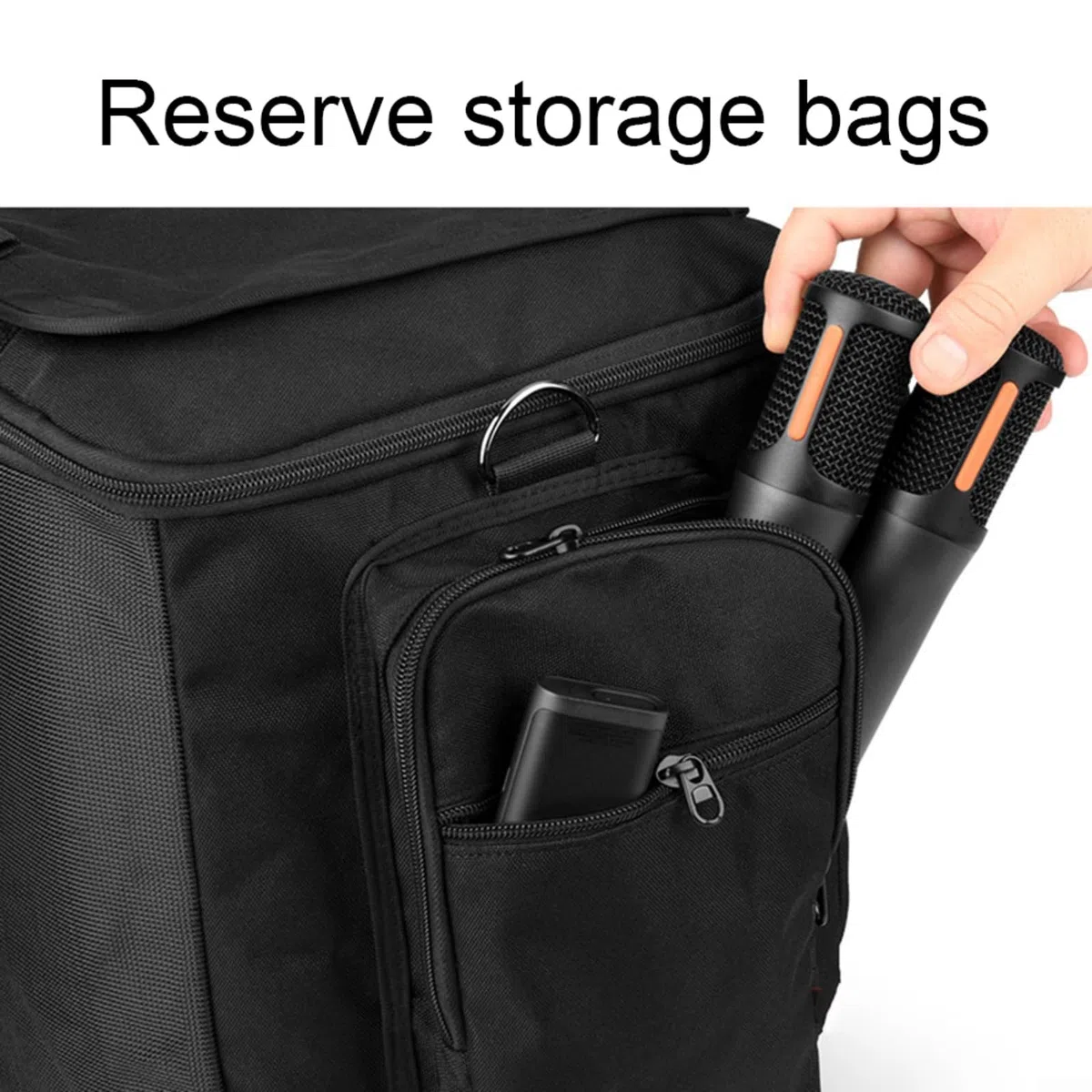 Custodia rigida da trasporto per JBL, per PARTYBOX per ENCORE Essential, borsa da viaggio in nylon 600D, con supporto per microfono, custodia protettiva per altoparlanti e accessori
