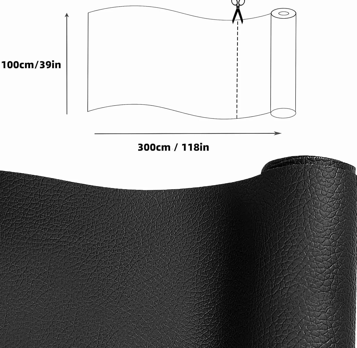 Pelle adesiva per riparazioni100 cm x 300 cm, Foneso Toppa autoadesiva in pelle per riparazione e restauro di divano, borsa, giacca, seggiolino auto e mobili in pelle