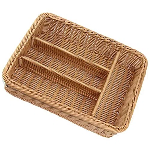 Cesto di in rattan, cesto di , portaposate, cestino in rattan