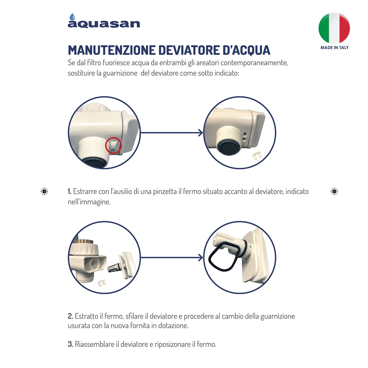 AQUASAN Aquacompact Nuovo Kit 2000 Litri - Filtro Rubinetto Anticalcare con 2 Cartucce, Depuratore Acqua Potabile, Riduce Microplastiche Rimuove Gusto Odore (White)