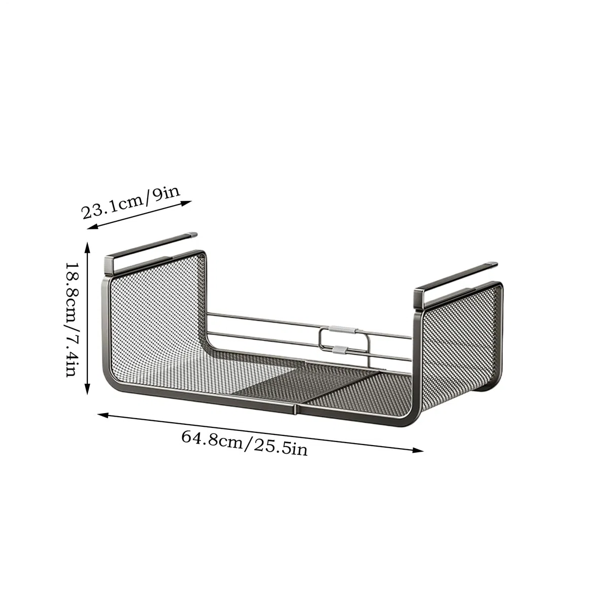Generico Di Archiviazione Sotto Mensola - Organizzatore Sotto Mensola Multifunzionale,Cestino Appendibile Multifunzionale per Armadio Bagno Cucina Scaffale di Archiviazione Espandibile