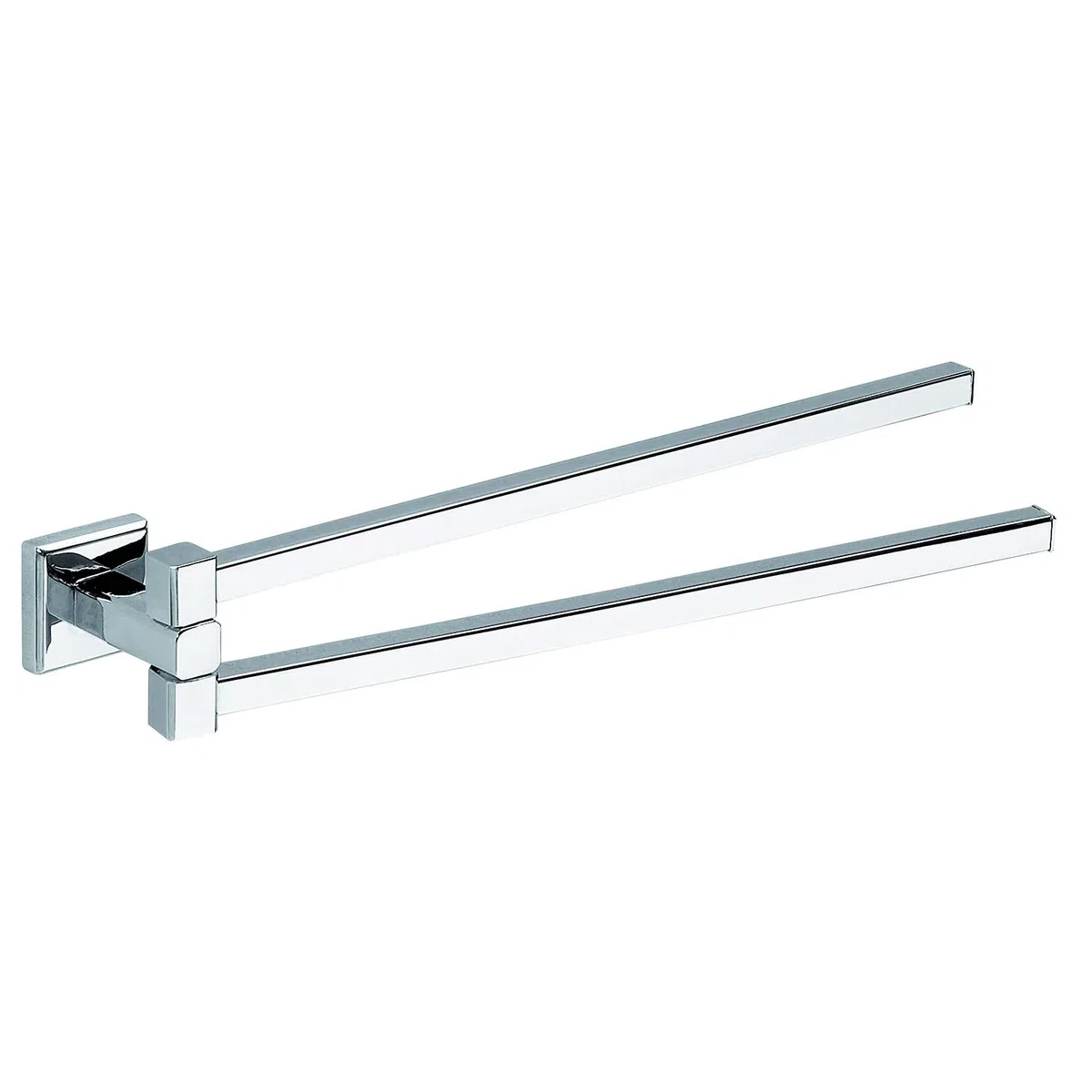 GEDY | Porta Asciugamani Bagno Colorado in Acciaio Inox e Cromall, Appendi Asciugamani a Snodo Fissabile con Viti Incluse, Peso Supportato 7 kg, Cromato, 5x4,2x34,9cm