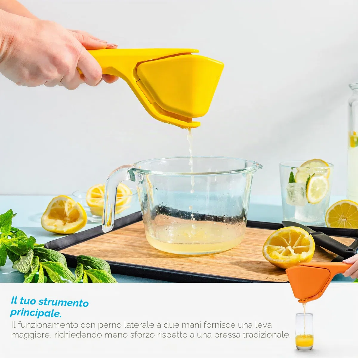 Dreamfarm Originale Arancione Fluicer Facile-Spremere Pieghevole-Piatto Spremiagrumi - 11 Pollici, Adatto a Tutti gli Agrumi