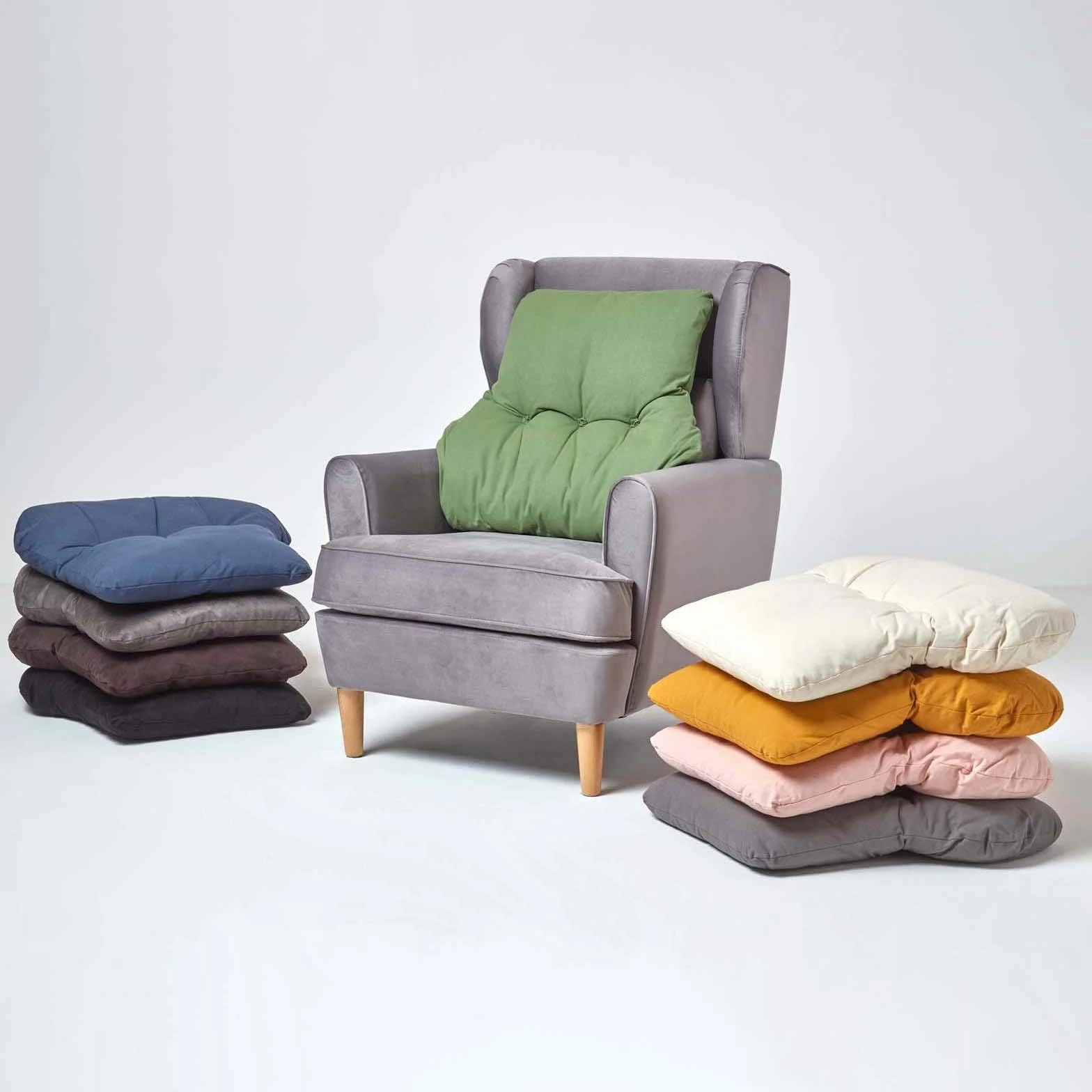 HOMESCAPES Cuscino lombare ergonomico, cuscino di posizionamento supporto schienale in suedette, per sedia, poltrona e auto, cioccolato, 58 x 68 x 15 cm