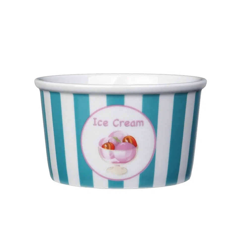 Holst Porzellan ES 302 - Set di 3 tazze per gelato in porcellana (senza cucchiaio), decorate