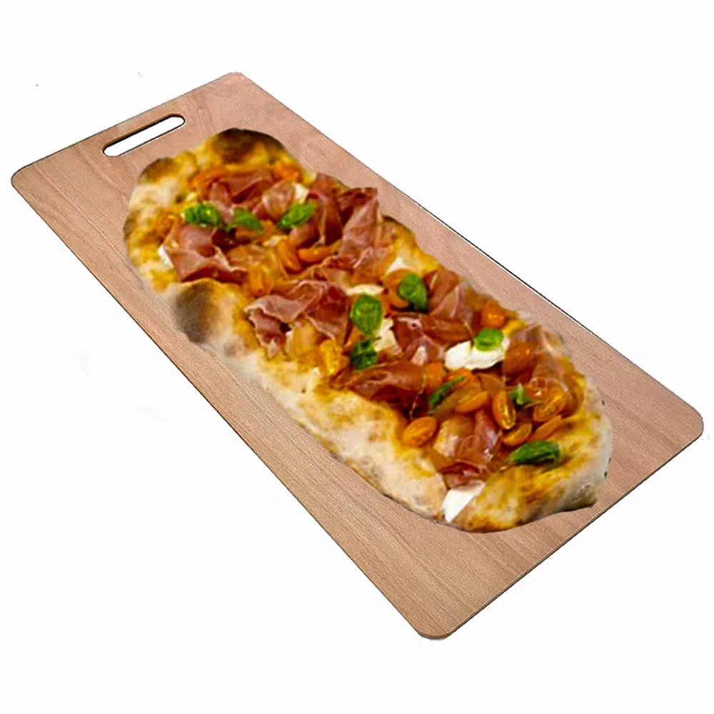Pala per Pizza a Metro in Legno di Betulla Tagliere Roma Pinza Max Pizzeria ristoranti Rettangolare Made in Italy Varie Misure-Pala Pizza 80x36 cm