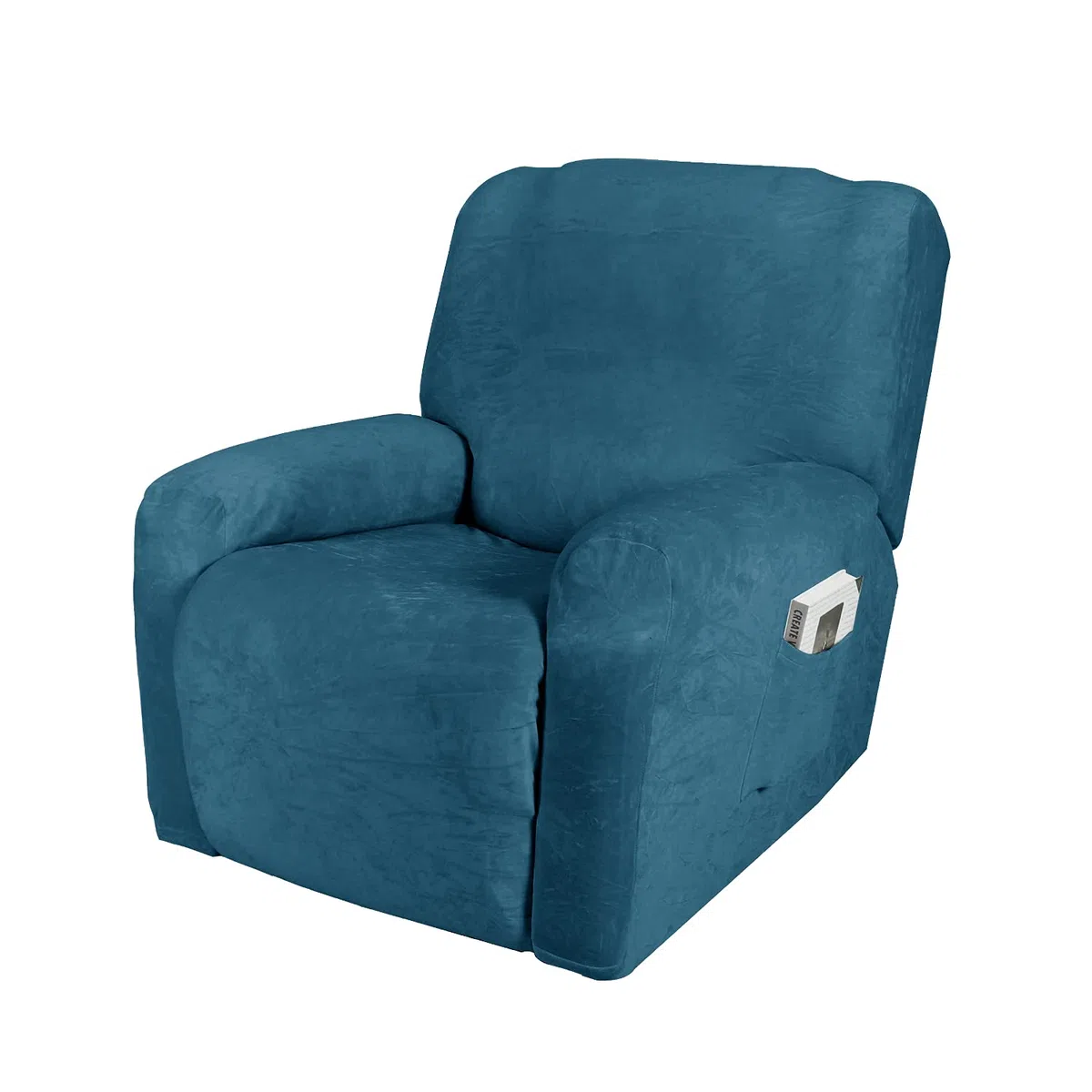 Fodera per poltrona reclinabile Relax 1 pezzo, fodera per poltrona estensibile in velluto, fodera per poltrona da massaggio lavabile a casa, protezione per poltrona reclinabile (1 posto(4 pezzi), blu)