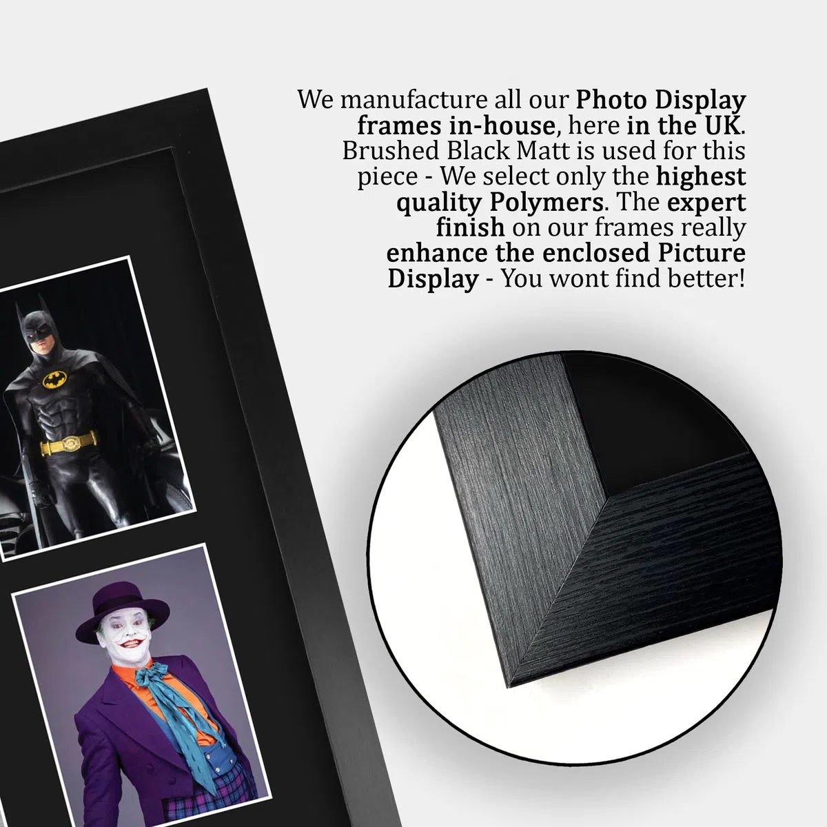 HWC Trading FR A3 Michael Keaton & Jack Nicholson Regali Stampati Autografo Firmato Presentazione Display Per Gli Appassionati Di Memorabilia Di Film - A3 Incorniciato