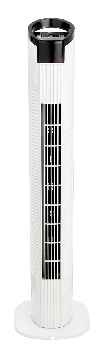 Megashopitalia Ventilatore a Torre 50Watt con Pannello Touch 3 Modalità 3 Velocità Telecomando (Bianco)