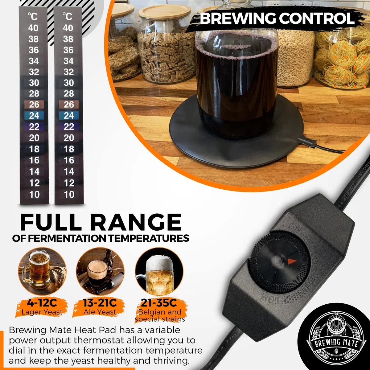 Home Brew Heat Pad Mat (potenza regolabile)