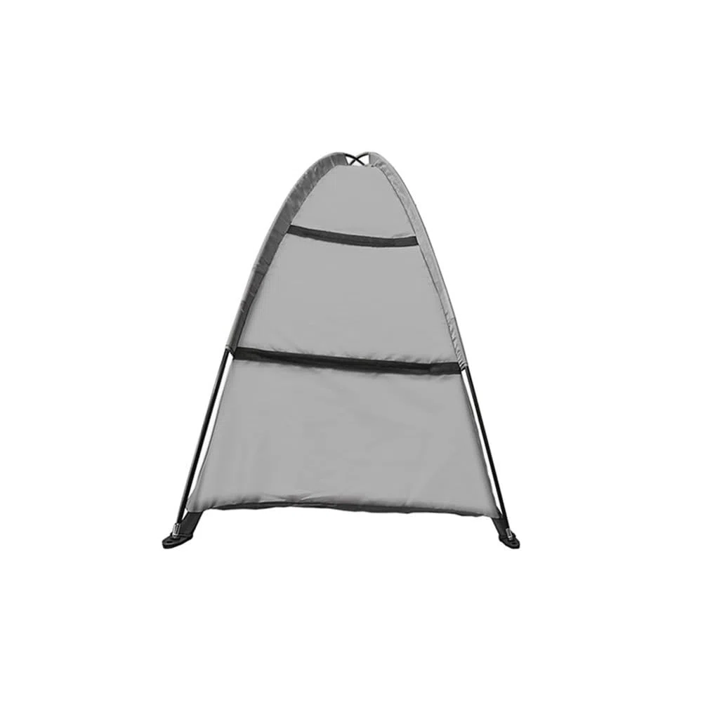 Organizer da campeggio pieghevole a 9 ripiani per camper, tessuto Oxford con asta in fibra di vetro, portata 13,6 kg, scaffale portatile per vestiti e scarpe, grigio